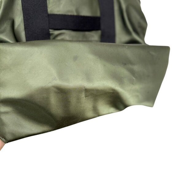 Rebecca Minkoff Totebag Olive Green Satin Overnighter Carryon - Picture 14 of 16